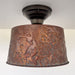 Copper Bronze Embossed Drum Ceiling Light - Sweatfully