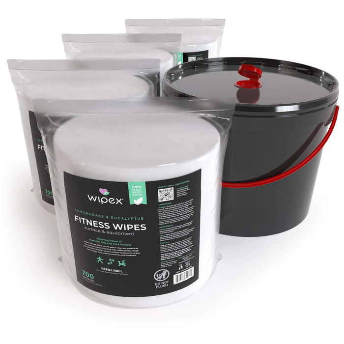Wipex 700 Plant-Based Gym Wipes Bulk Refill Roll | Natural Fitness Equipment Wipes - Sweatfully