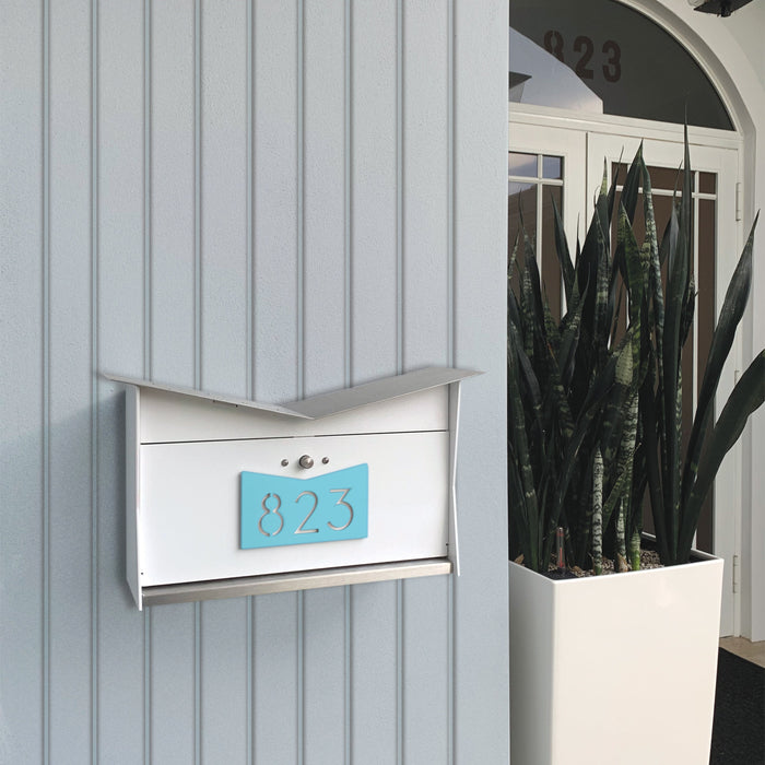 ButterFly Box in ARCTIC WHITE - Wall Mount Mailbox - Sweatfully