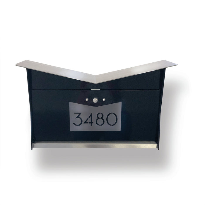 ButterFly Box in JET BLACK - Wall Mount Mailbox - Sweatfully