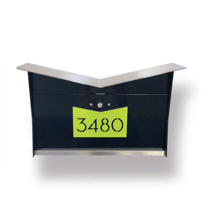 ButterFly Box in JET BLACK - Wall Mount Mailbox - Sweatfully