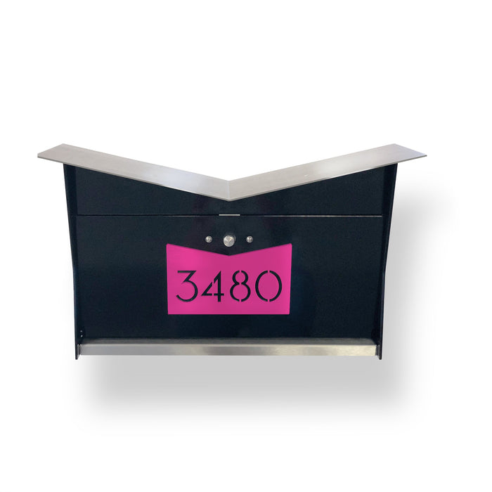 ButterFly Box in JET BLACK - Wall Mount Mailbox - Sweatfully