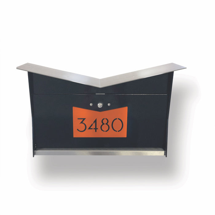 ButterFly Box in JET BLACK - Wall Mount Mailbox - Sweatfully