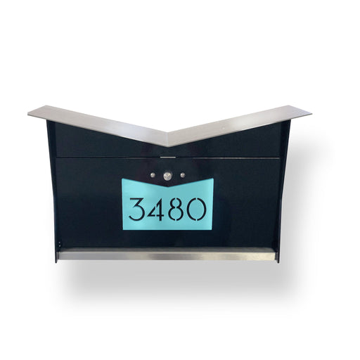 ButterFly Box in JET BLACK - Wall Mount Mailbox - Sweatfully