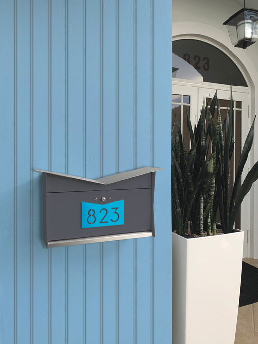ButterFly Box in DESIGNER GRAY - Wall Mount Mailbox - Sweatfully