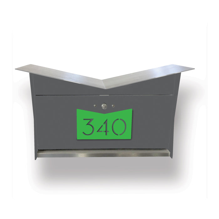 ButterFly Box in DESIGNER GRAY - Wall Mount Mailbox - Sweatfully