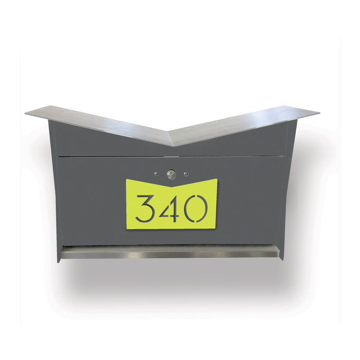 ButterFly Box in DESIGNER GRAY - Wall Mount Mailbox - Sweatfully