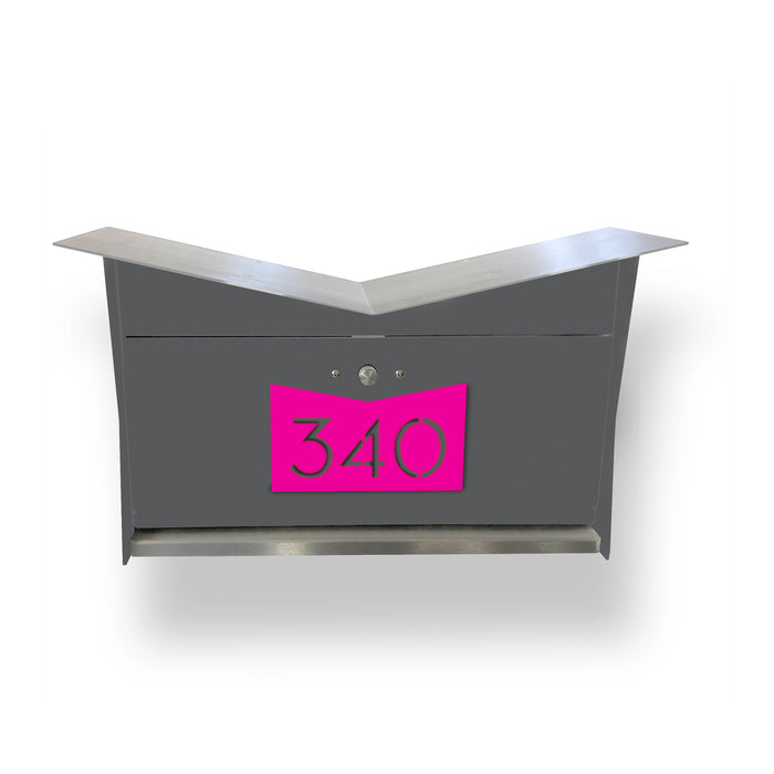 ButterFly Box in DESIGNER GRAY - Wall Mount Mailbox - Sweatfully