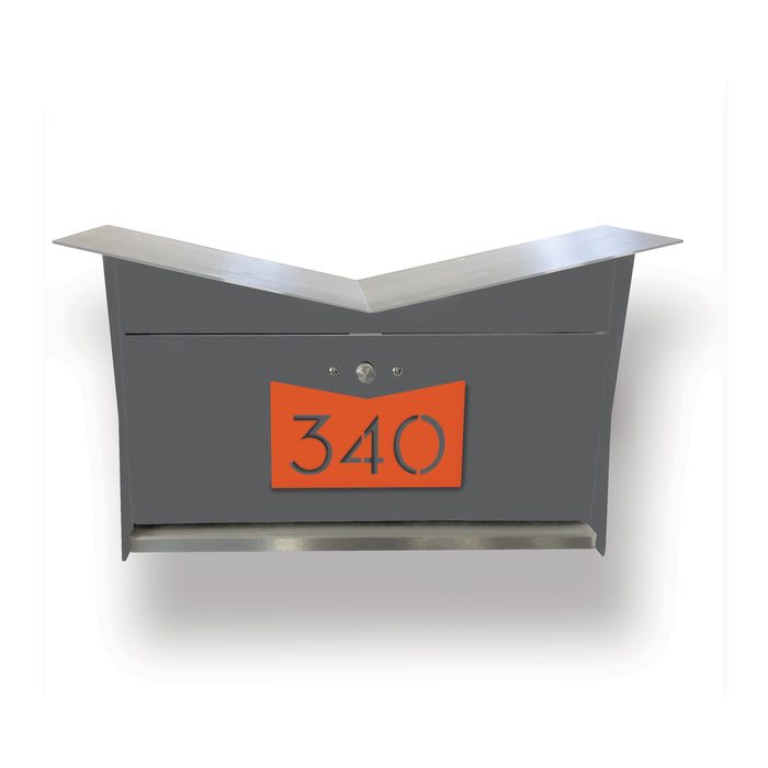 ButterFly Box in DESIGNER GRAY - Wall Mount Mailbox - Sweatfully
