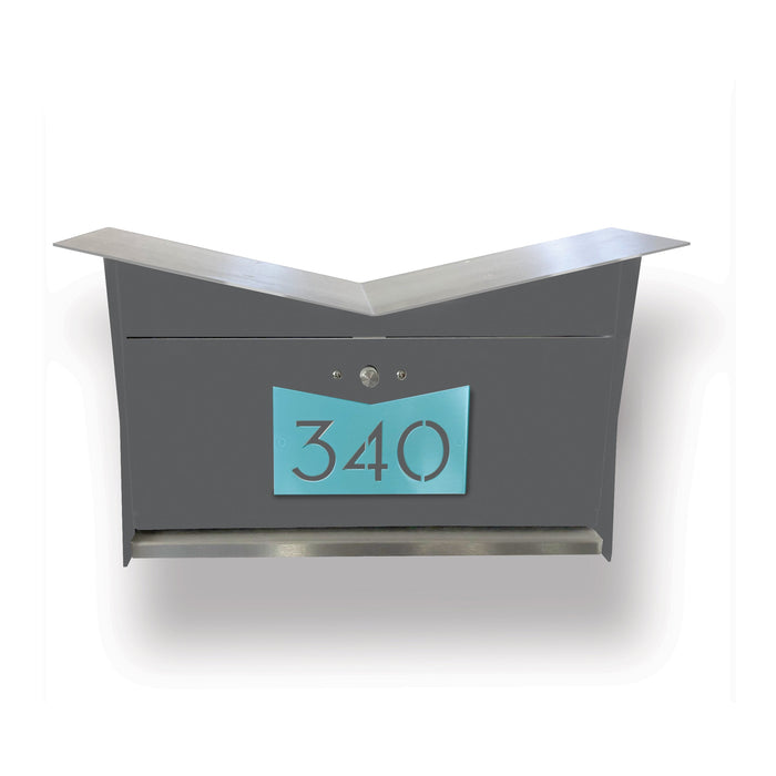 ButterFly Box in DESIGNER GRAY - Wall Mount Mailbox - Sweatfully