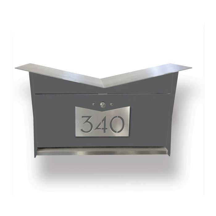 ButterFly Box in DESIGNER GRAY - Wall Mount Mailbox - Sweatfully