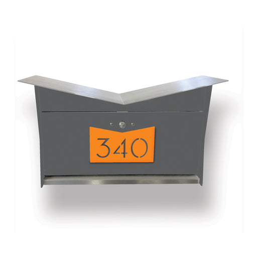ButterFly Box in DESIGNER GRAY - Wall Mount Mailbox - Sweatfully
