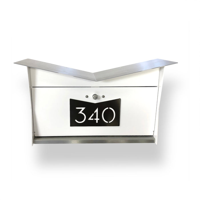 ButterFly Box in ARCTIC WHITE - Wall Mount Mailbox - Sweatfully