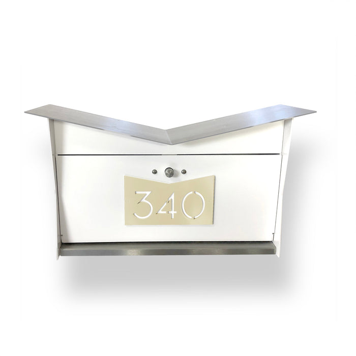 ButterFly Box in ARCTIC WHITE - Wall Mount Mailbox - Sweatfully