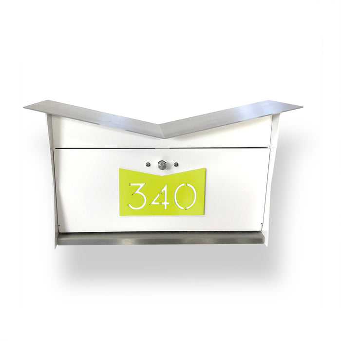 ButterFly Box in ARCTIC WHITE - Wall Mount Mailbox - Sweatfully