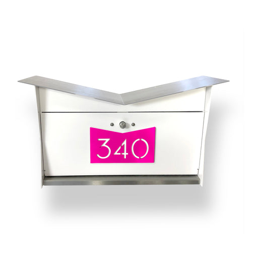 ButterFly Box in ARCTIC WHITE - Wall Mount Mailbox - Sweatfully