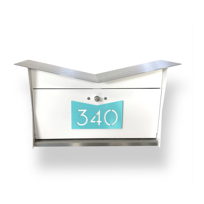 ButterFly Box in ARCTIC WHITE - Wall Mount Mailbox - Sweatfully