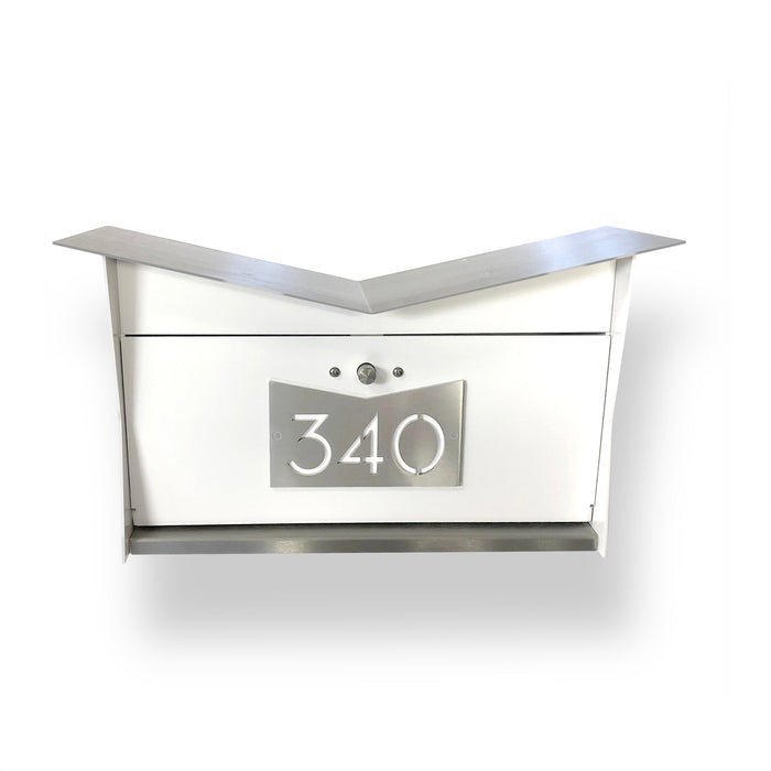 ButterFly Box in ARCTIC WHITE - Wall Mount Mailbox - Sweatfully