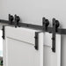 Bypass Sliding Barn Door Hardware Kit Basic I Pulley (No Door) - Sweatfully