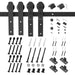 Bypass Sliding Barn Door Hardware Kit Basic I Pulley (No Door) - Sweatfully