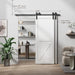 Bypass Sliding Barn Door Hardware Kit Basic J Pulley (No Door) - Sweatfully