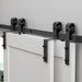 Bypass Sliding Barn Door Hardware Kit Basic J Pulley (No Door) - Sweatfully