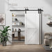Bypass Sliding Barn Door Hardware Kit Basic J Pulley (No Door) - Sweatfully