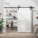 Bypass Sliding Barn Door Hardware Kit Basic J Pulley (No Door) - Sweatfully