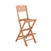 Emmett Natural Teak Indoor/Outdoor Folding Bar Stool - Sweatfully