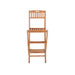 Emmett Natural Teak Indoor/Outdoor Folding Bar Stool - Sweatfully
