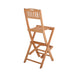 Emmett Natural Teak Indoor/Outdoor Folding Bar Stool - Sweatfully