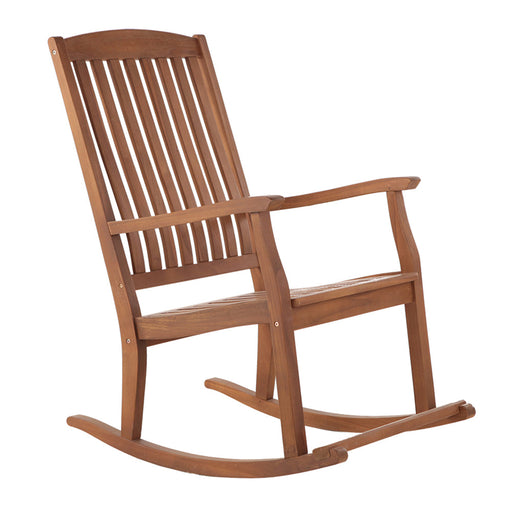 Telluride Oiled Teak Outdoor Patio Rocking Chair - Sweatfully