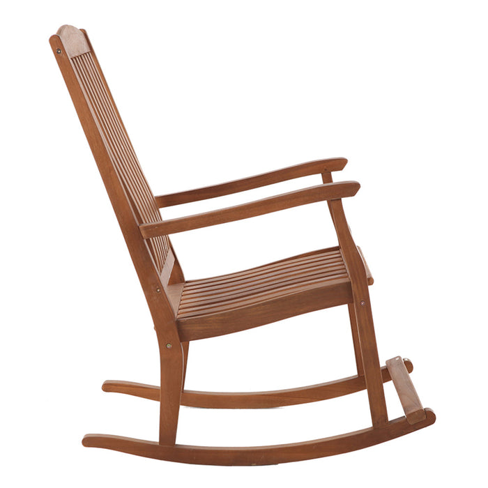 Telluride Oiled Teak Outdoor Patio Rocking Chair - Sweatfully
