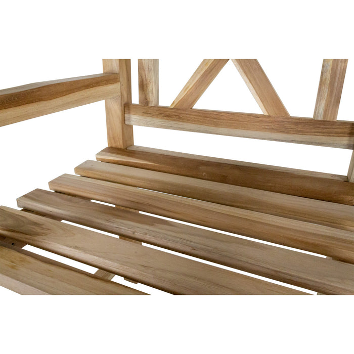 Åre Natural Teak Outdoor Patio Dining Chair with Arm Rests - Sweatfully