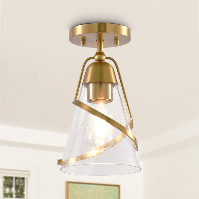 7 Inch Walker 1-Light Semi-Flush Mount Ceiling Light - Sweatfully