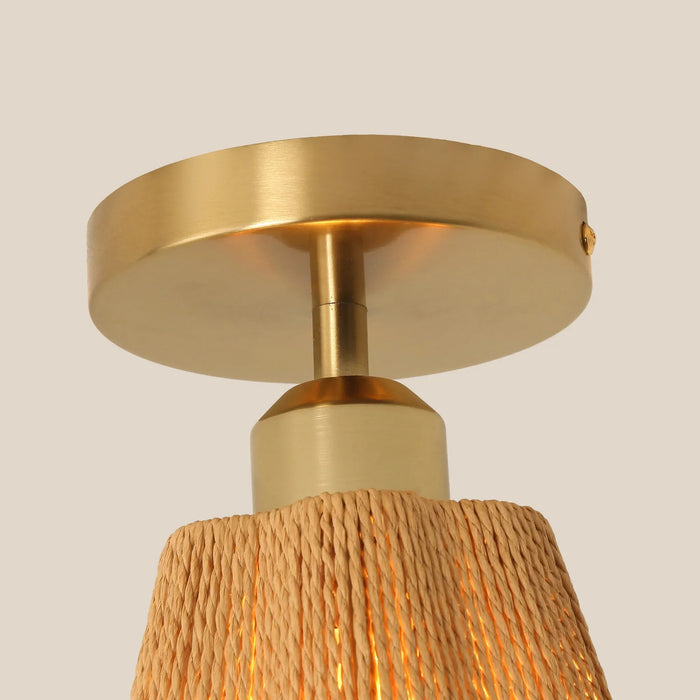 7 Inch Yves 1-Light Semi-Flush Mount Ceiling Light - Sweatfully