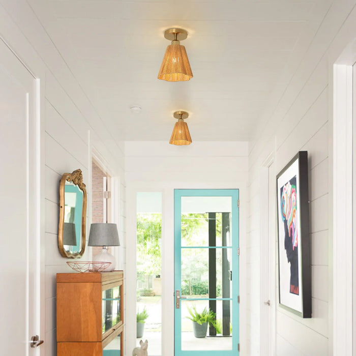 7 Inch Yves 1-Light Semi-Flush Mount Ceiling Light - Sweatfully