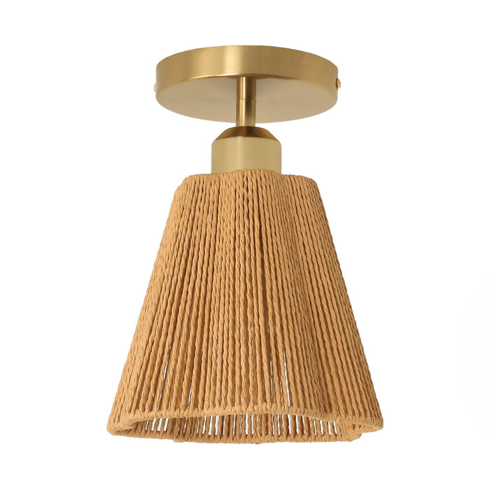 7 Inch Yves 1-Light Semi-Flush Mount Ceiling Light - Sweatfully