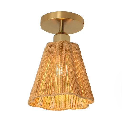 7 Inch Yves 1-Light Semi-Flush Mount Ceiling Light - Sweatfully