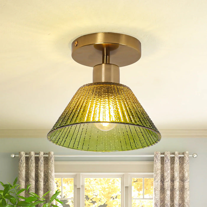 3.5 Inch Paula 1-Light Semi-Flush Mount Ceiling Light - Sweatfully