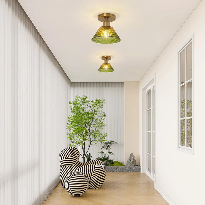3.5 Inch Paula 1-Light Semi-Flush Mount Ceiling Light - Sweatfully