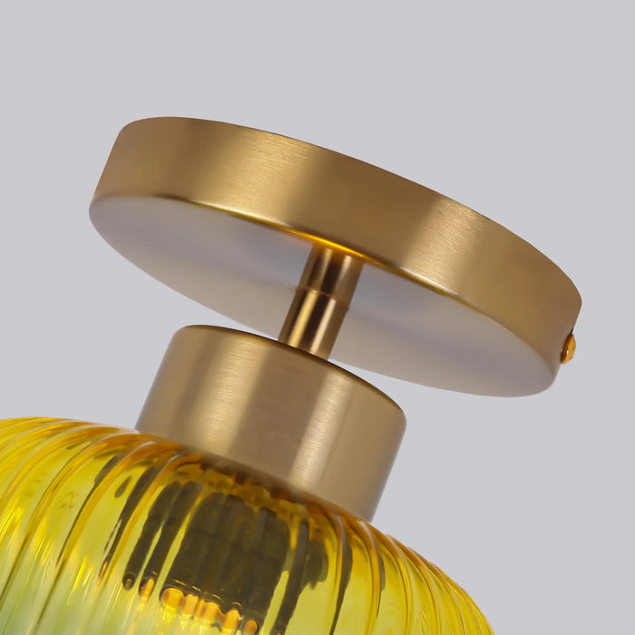 6 Inch Bard 1-Light Semi-Flush Mount Ceiling Light - Sweatfully