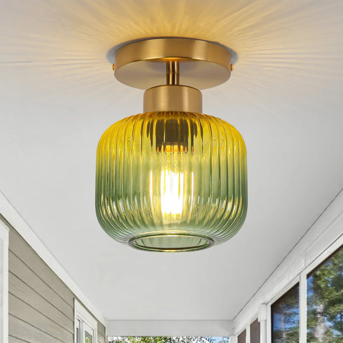 6 Inch Bard 1-Light Semi-Flush Mount Ceiling Light - Sweatfully