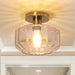 9 Inch Gerald 1-Light Semi-Flush Mount Ceiling Light - Sweatfully
