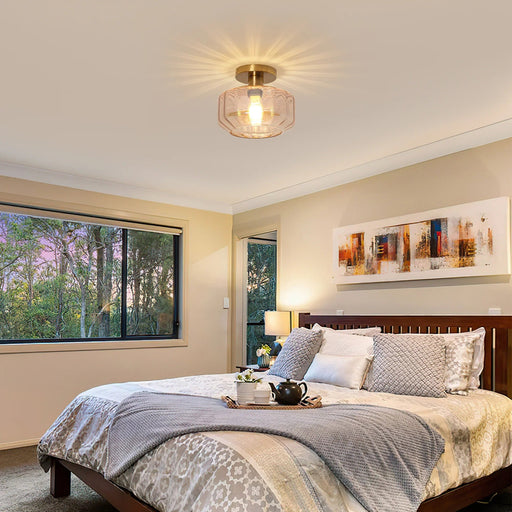 9 Inch Gerald 1-Light Semi-Flush Mount Ceiling Light - Sweatfully