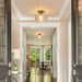 9 Inch Gerald 1-Light Semi-Flush Mount Ceiling Light - Sweatfully