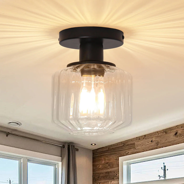 6 Inch Marico 1-Light Semi-Flush Mount Ceiling Light - Sweatfully
