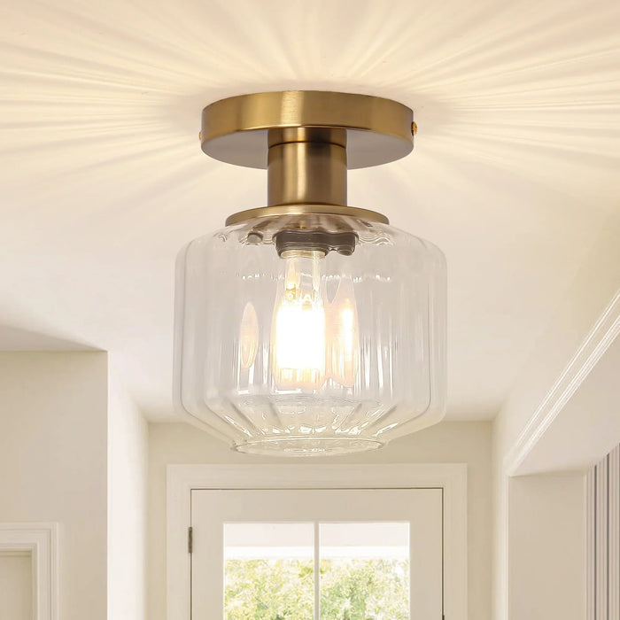 6 Inch Marico 1-Light Semi-Flush Mount Ceiling Light - Sweatfully