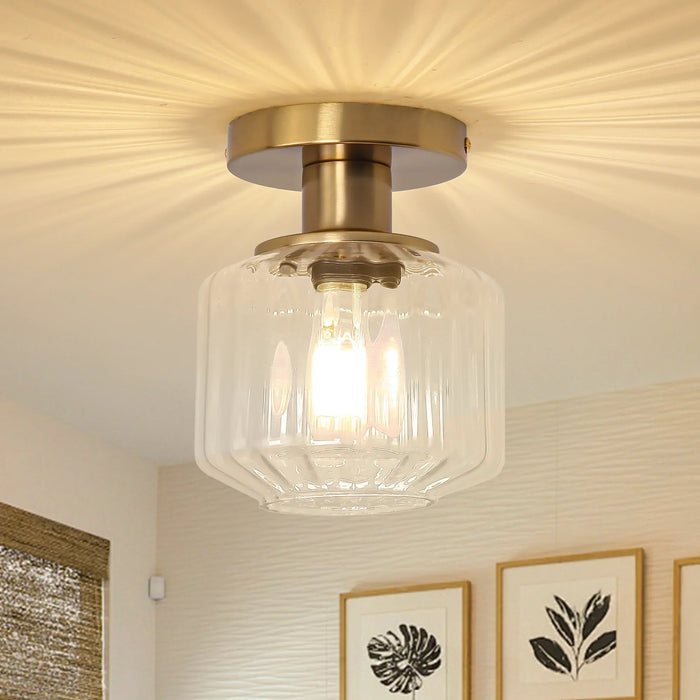 6 Inch Marico 1-Light Semi-Flush Mount Ceiling Light - Sweatfully