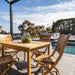 Telluride 4-Person Natural Teak Outdoor Square Dining Table 39" - Sweatfully